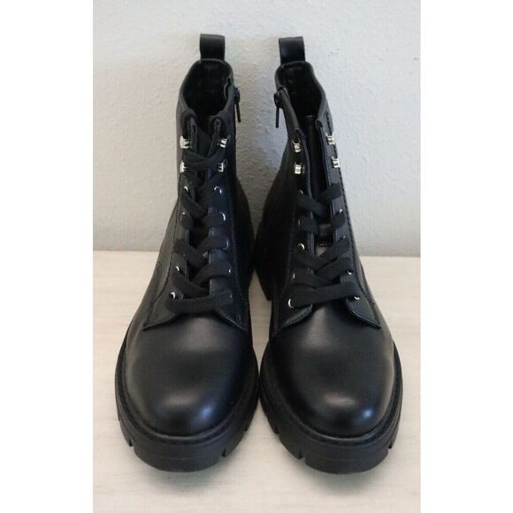 Madden Girl Women's Sz 10M Black Gwinn Side Zip Ankle High Lace-Up Combat Boots - Picture 2 of 10